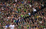 11 August 2019; Kerry supporters, in the Hogan Stand, react during the GAA Football All-Ireland Senior Championship Semi-Final match between Kerry and Tyrone at Croke Park in Dublin. Photo by Ray McManus/Sportsfile