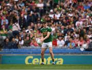 11 August 2019; Seán O'Shea of Kerry prepares to kick a free during the GAA Football All-Ireland Senior Championship Semi-Final match between Kerry and Tyrone at Croke Park in Dublin. Photo by Ray McManus/Sportsfile