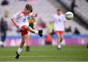 11 August 2019; Daniel Carr, St Patrick’s, Mayobridge, Newry, Down, representing Tyrone, during the INTO Cumann na mBunscol GAA Respect Exhibition Go Games at half-time of the GAA Football All-Ireland Senior Championship Semi-Final match between Kerry and Tyrone at Croke Park in Dublin. Photo by Stephen McCarthy/Sportsfile