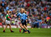 10 August 2019; Isobel Cronin, Clonegal NS, Clonegal, Enniscorthy, Wexford, representing Dublin, during the INTO Cumann na mBunscol GAA Respect Exhibition Go Games during the GAA Football All-Ireland Senior Championship Semi-Final match between Dublin and Mayo at Croke Park in Dublin. Photo by Ray McManus/Sportsfile
