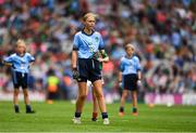 10 August 2019; Sophie English, Mount Anville PS, Stillorgan, Dublin, during the INTO Cumann na mBunscol GAA Respect Exhibition Go Games during the GAA Football All-Ireland Senior Championship Semi-Final match between Dublin and Mayo at Croke Park in Dublin. Photo by Ray McManus/Sportsfile