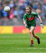10 August 2019; Laura Duff, St. Teresa’s PS, Loughmacrory, Omagh, Tyrone, representing Mayo, during the INTO Cumann na mBunscol GAA Respect Exhibition Go Games during the GAA Football All-Ireland Senior Championship Semi-Final match between Dublin and Mayo at Croke Park in Dublin. Photo by Piaras Ó Mídheach/Sportsfile
