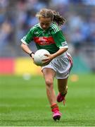 10 August 2019; Ava Connolly, Rathgormack NS, Rathgormack, Waterford, representing Mayo, during the INTO Cumann na mBunscol GAA Respect Exhibition Go Games during the GAA Football All-Ireland Senior Championship Semi-Final match between Dublin and Mayo at Croke Park in Dublin. Photo by Piaras Ó Mídheach/Sportsfile