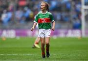 10 August 2019; Laura O'Shea, Herbertstown NS, Herbertstown, Limerick, representing Mayo, during the INTO Cumann na mBunscol GAA Respect Exhibition Go Games during the GAA Football All-Ireland Senior Championship Semi-Final match between Dublin and Mayo at Croke Park in Dublin. Photo by Piaras Ó Mídheach/Sportsfile