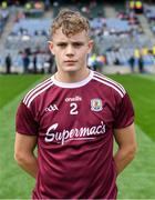 11 August 2019; Galway captain Jonathan McGrath before the Electric Ireland GAA Football All-Ireland Minor Championship Semi-Final match between Kerry and Galway at Croke Park in Dublin. Photo by Piaras Ó Mídheach/Sportsfile