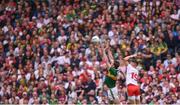 11 August 2019; David Moran of Kerry and Richie Donnelly of Tyrone during the GAA Football All-Ireland Senior Championship Semi-Final match between Kerry and Tyrone at Croke Park in Dublin. Photo by Stephen McCarthy/Sportsfile