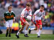 11 August 2019; Conor Bodkin, St. Patricks PS, Tuam, Galway, representing Tyrone, during the INTO Cumann na mBunscol GAA Respect Exhibition Go Games at half-time of the GAA Football All-Ireland Senior Championship Semi-Final match between Kerry and Tyrone at Croke Park in Dublin. Photo by Stephen McCarthy/Sportsfile