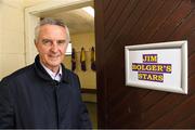 13 August 2019; Trainer Jim Bolger pictured in the team dressing room before the start of the eighth annual Hurling for Cancer Research, a celebrity hurling match in aid of the Irish Cancer Society in St Conleth’s Park, Newbridge. The event, organised by legendary racehorse trainer Jim Bolger and National Hunt jockey Davy Russell, has raised €830,000 to date to fund the Irish Cancer Society’s innovative cancer research projects. The final score was: Jim Bolger’s Best: 15, Davy Russell’s Stars 15. St Conleth’s Park, Newbridge, Co Kildare. Photo by Matt Browne/Sportsfile