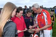 13 August 2019; Ruby Walsh of team Davy Russell signs autographs for supporters after the eighth annual Hurling for Cancer Research, a celebrity hurling match in aid of the Irish Cancer Society in St Conleth’s Park, Newbridge. The event, organised by legendary racehorse trainer Jim Bolger and National Hunt jockey Davy Russell, has raised €830,000 to date to fund the Irish Cancer Society’s innovative cancer research projects. The final score was: Jim Bolger’s Best: 15, Davy Russell’s Stars 15. St Conleth’s Park, Newbridge, Co Kildare. Photo by Matt Browne/Sportsfile