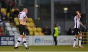 13 August 2019; Chris Shields of Dundalk reacts after his side conceded their second goal during the UEFA Europa League 3rd Qualifying Round 2nd Leg match between Dundalk and SK Slovan Bratislava at Tallaght Stadium in Tallaght, Dublin. Photo by Eóin Noonan/Sportsfile