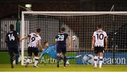 13 August 2019; Dominik Greif of Slovan Bratislava saves a penalty from Patrick Hoban of Dundalk during the UEFA Europa League 3rd Qualifying Round 2nd Leg match between Dundalk and SK Slovan Bratislava at Tallaght Stadium in Tallaght, Dublin. Photo by Stephen McCarthy/Sportsfile