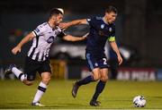 13 August 2019; Vasil Bozhikov of Slovan Bratislava in action against Patrick Hoban of Dundalk during the UEFA Europa League 3rd Qualifying Round 2nd Leg match between Dundalk and SK Slovan Bratislava at Tallaght Stadium in Tallaght, Dublin. Photo by Stephen McCarthy/Sportsfile