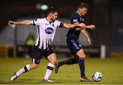 13 August 2019; Vasil Bozhikov of Slovan Bratislava in action against Patrick Hoban of Dundalk during the UEFA Europa League 3rd Qualifying Round 2nd Leg match between Dundalk and SK Slovan Bratislava at Tallaght Stadium in Tallaght, Dublin. Photo by Stephen McCarthy/Sportsfile