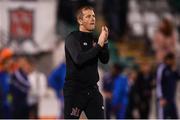 13 August 2019; Dundalk head coach Vinny Perth following the UEFA Europa League 3rd Qualifying Round 2nd Leg match between Dundalk and SK Slovan Bratislava at Tallaght Stadium in Tallaght, Dublin. Photo by Stephen McCarthy/Sportsfile