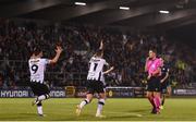 13 August 2019; Dundalk players Patrick Hoban, left, and Patrick McEleney appeal for a handball to referee Robert Schörgenhofer during the UEFA Europa League 3rd Qualifying Round 2nd Leg match between Dundalk and SK Slovan Bratislava at Tallaght Stadium in Tallaght, Dublin. Photo by Eóin Noonan/Sportsfile