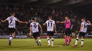 13 August 2019; Referee Robert Schörgenhofer awards Dundalk a penalty during the UEFA Europa League 3rd Qualifying Round 2nd Leg match between Dundalk and SK Slovan Bratislava at Tallaght Stadium in Tallaght, Dublin. Photo by Eóin Noonan/Sportsfile