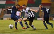 13 August 2019; Michael Duffy of Dundalk in action against Erik Daniel of Slovan Bratislava during the UEFA Europa League 3rd Qualifying Round 2nd Leg match between Dundalk and SK Slovan Bratislava at Tallaght Stadium in Tallaght, Dublin. Photo by Eóin Noonan/Sportsfile