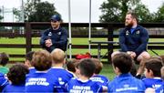 14 August 2019; Leinster players Fergus McFadden and Michael Bent with participants during the Bank of Ireland Leinster Rugby Summer Camp in Ashbourne Rugby Club. Photo by Piaras Ó Mídheach/Sportsfile