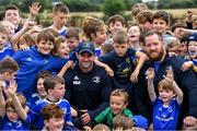 14 August 2019; Leinster players Fergus McFadden and Michael Bent with participants during the Bank of Ireland Leinster Rugby Summer Camp in Ashbourne Rugby Club. Photo by Piaras Ó Mídheach/Sportsfile