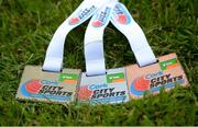 14 August 2019; A general view of the gold, silver and bronze medals ahead of BAM Cork City Sports at CIT Athletics Stadium in Bishopstown, Cork. Photo by Sam Barnes/Sportsfile