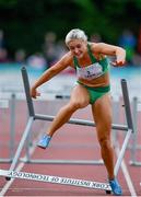 14 August 2019; Sarah Lavin of Ireland after knocking the final hurdle whilst competing in the Women's 100m Hurdles event, sponsored by O'Leary Insurances, during the BAM Cork City Sports at CIT Athletics Stadium in Bishopstown, Cork. Photo by Sam Barnes/Sportsfile