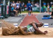 14 August 2019; Luvo Manyonga of South Africa competing in the Men's Long Jump event, sponsored by Cork Airport, during the BAM Cork City Sports at CIT Athletics Stadium in Bishopstown, Cork. Photo by Sam Barnes/Sportsfile