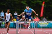 14 August 2019; David Kendziera of USA competing in the Men's 400m Hurdles event, sponsored by KBC Bank, during the BAM Cork City Sports at CIT Athletics Stadium in Bishopstown, Cork. Photo by Sam Barnes/Sportsfile