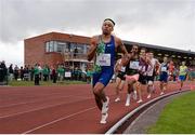 14 August 2019; Isaiah Harris of USA on his way to winning the Men's 800m event, sponsored by Cork City Council, during the BAM Cork City Sports at CIT Athletics Stadium in Bishopstown, Cork. Photo by Sam Barnes/Sportsfile