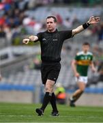 11 August 2019; Referee Martin McNally during the Electric Ireland GAA Football All-Ireland Minor Championship Semi-Final match between Kerry and Galway at Croke Park in Dublin. Photo by Ray McManus/Sportsfile