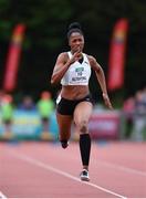 14 August 2019; Finette Agyapong of Great Britain on her way to winning the Women's 100m B event, sponsored by Centra, during the BAM Cork City Sports at CIT Athletics Stadium in Bishopstown, Cork. Photo by Sam Barnes/Sportsfile