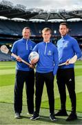 15 August 2019; In attendance at the unveiling of Ballygowan Activ+ as the new Official Fitness Partner of the GAA/GPA are, from left, former Tipperary hurler and All-Ireland winner Brendan Cummins, former Kerry Footballer and All-Ireland winner Fionn Fitzgerald and former Kilkenny hurler and All-Ireland winner Michael Fennelly at Croke Park in Dublin. Photo by Sam Barnes/Sportsfile