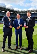 15 August 2019; In attendance at the unveiling of Ballygowan Activ+ as the new Official Fitness Partner of the GAA/GPA are, from left, Uachtarán Chumann Lúthchleas Gael John Horan, Kevin Donnelly, Managing Director, Britvic Ireland and Paul Flynn, GPA CEO, at Croke Park in Dublin. Photo by Sam Barnes/Sportsfile