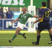 11 October 2003; Peter Stringer, Ireland. 2003 Rugby World Cup, Pool A, Ireland v Romania, Central Coast Stadium, Gosford, New South Wales, Australia. Picture credit; Brendan Moran / SPORTSFILE *EDI*