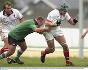 8 November 2003; Rowan Frost, Ulster, is tackled by Connacht's Fabien Boiroux. Celtic League Tournament, Connacht v Ulster, Sportsground, Galway. Picture credit; Matt Browne / SPORTSFILE *EDI*