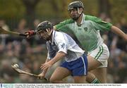 8 November 2003; Fergal Healy, Connacht, in action against Leinster's Gary Hanniffy. Martin Donnelly Inter-Provincial Hurling Series Final, Giulio Onesti Sports Complex, Parioli, Rome, Italy. Picture credit; Damien Eagers / SPORTSFILE *EDI*