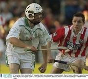 2 November 2003; Brian Kelly, O' Loughlin Gaels, in action against Young Irelands' David Carter. Kilkenny County Hurling Final Replay, O'Loughlin Gaels v Young Irelands, Nowlan Park, Kilkenny. Picture credit; Damien Eagers / SPORTSFILE *EDI*