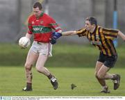 9 November 2003; Darren Coffey, Rathnew, in action against Round Towers' Karl O'Dwyer. AIB Leinster Club Football Championship, Rathnew v Round Towers, County Grounds, Aughrim, Co. Wicklow. Picture credit; Matt Browne / SPORTSFILE *EDI*