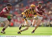 14 September 2003; James Fitzpatrick, Kilkenny in action against Roderick Whyte, Galway. All-Ireland Minor Hurling Championship Final, Kilkenny v Galway, Croke Park, Dublin. Picture credit; Ray McManus / SPORTSFILE *EDI*