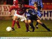 10 November 2003; Richie Baker, Shelbourne, in action against Patrick Sullivan, UCD. Eircom League Premier Division, Shelbourne v UCD, Tolka Park, Dublin. Soccer. Picture credit; David Maher / SPORTSFILE *EDI*