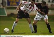 11 November 2003; Gary Beckett, Derry City, in action against Colin Hawkins, Bohemians. Eircom League Premier Division, Derry City v Bohemians, Brandywell, Derry. Soccer. Picture credit; David Maher / SPORTSFILE *EDI*