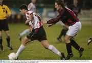 11 November 2003; Michael Holt, Derry City, in action against Simon Webb, Bohemians. Eircom League Premier Division, Derry City v Bohemians, Brandywell, Derry. Soccer. Picture credit; David Maher / SPORTSFILE *EDI*