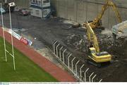 13 November 2003; A general view of Croke Park as the demolition of Hill 16 continues. Croke Park, Dublin. Picture credit; Damien Eagers / SPORTSFILE *EDI*