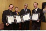 14 November 2003; Colin Fleming, Dunmurry Golf Club, Nanno Brennan, Elm Park Golf Club, Tom King, Charlesland Golf Club and Jim McKingston, Bantry Bay Golf Club, who were presented with the four All-Ireland Category Awards at the 2003 AIB Golf Club of the Year Awards which were held in the AIB Bankcentre, Ballsbridge, Dublin 4.. Picture credit; Ray McManus / SPORTSFILE *EDI*