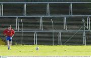 15 November 2003; Connacht goalkeeper Shane Curran prepares to kick out the ball. M Donnelly Interprovincial Senior Football Semi-Final, Connacht v Munster, Brewster Park, Enniskillen, Co. Fermanagh. Picture credit; Damien Eagers / SPORTSFILE *EDI*