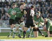 15 November 2003; John O'Sullivan, Connacht, is tackled by Edinburgh's Craig Joiner. Celtic Cup Semi-Final, Connacht v Edinburgh, Sportsgrounds, Galway. Picture credit; Matt Browne / SPORTSFILE *EDI*