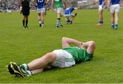 16 June 2013; A dejected Tomas Corrigan, Fermanagh, at the end of the game. Ulster GAA Football Senior Championship Quarter-Final, Cavan v Fermanagh, Brewster Park, Enniskillen, Co. Fermanagh. Picture credit: Oliver McVeigh / SPORTSFILE