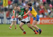 16 June 2013; Cathal Carolan, Mayo, in action against Cathal Cregg, Roscommon. Connacht GAA Football Senior Championship Semi-Final, Mayo v Roscommon, Elverys MacHale Park, Castlebar, Co. Mayo. Picture credit: Barry Cregg / SPORTSFILE