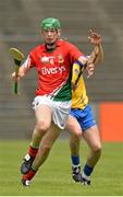 16 June 2013; Pádraig O'Flynn, Mayo, in action against Niall Kilroy, Roscommon. Connacht GAA Hurling Intermediate Championship Final, Mayo v Roscommon, Elverys MacHale Park, Castlebar, Co. Mayo. Picture credit: Barry Cregg / SPORTSFILE
