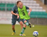 17 June 2013; Republic of Ireland's Meabh De Burca, right, in action against Dora Gorman during squad training ahead of their Senior Women's international friendly against Austria on Tuesday. Republic of Ireland Senior Women Squad Training, Tallaght Stadium, Tallaght, Dublin. Picture credit: Barry Cregg / SPORTSFILE