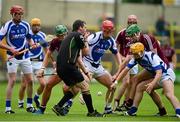 16 June 2013; Referee James Owens throws in the sliothar between Galway and Laois players. Leinster GAA Hurling Senior Championship Quarter-Final, Laois v Galway, O'Moore Park, Portlaoise, Co. Laois. Picture credit: Ray McManus / SPORTSFILE